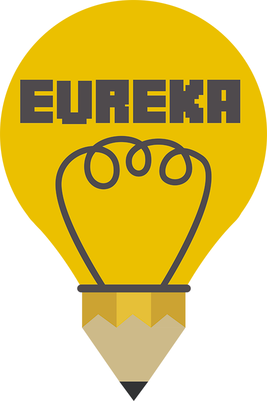 벽 스티커를 인용하다 유레카 아이디어는 마음을 밝혀줍니다 - TenStickers