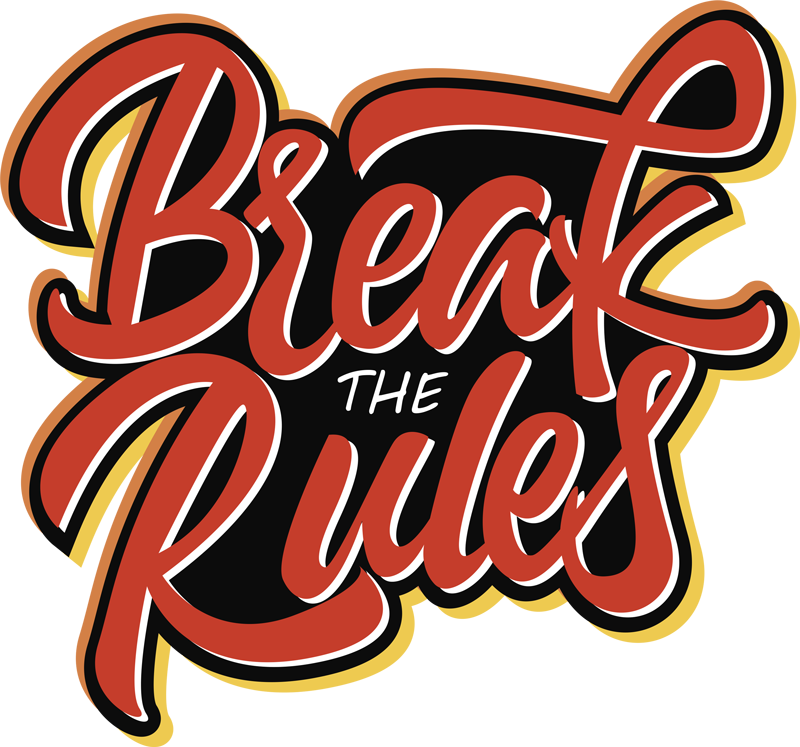 Break the rules motivational decal TenStickers