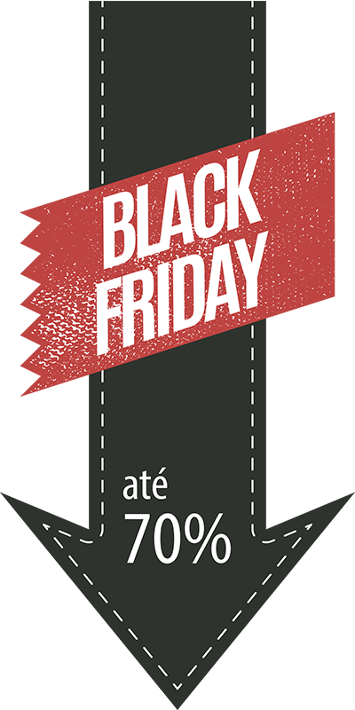 Autocolante para montras Black Friday seta retro - TenStickers