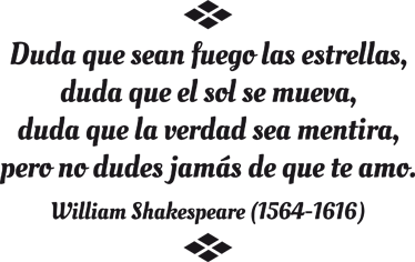 Vinilo decorativo texto Shakespeare - TenVinilo