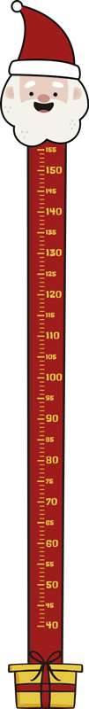 Weihnachtsaufkleber Kinder Messlatte - TenStickers