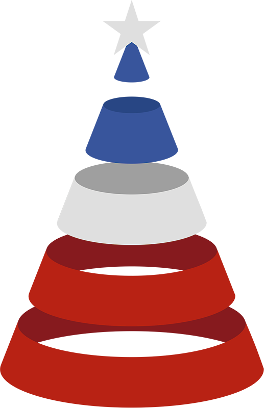 Vinilo adhesivo árbol de Navidad tricolor - TenVinilo