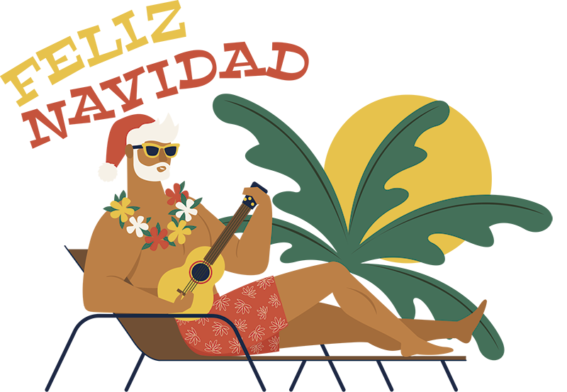 Pegatinas de navidad Santa Claus dibujo - TenVinilo