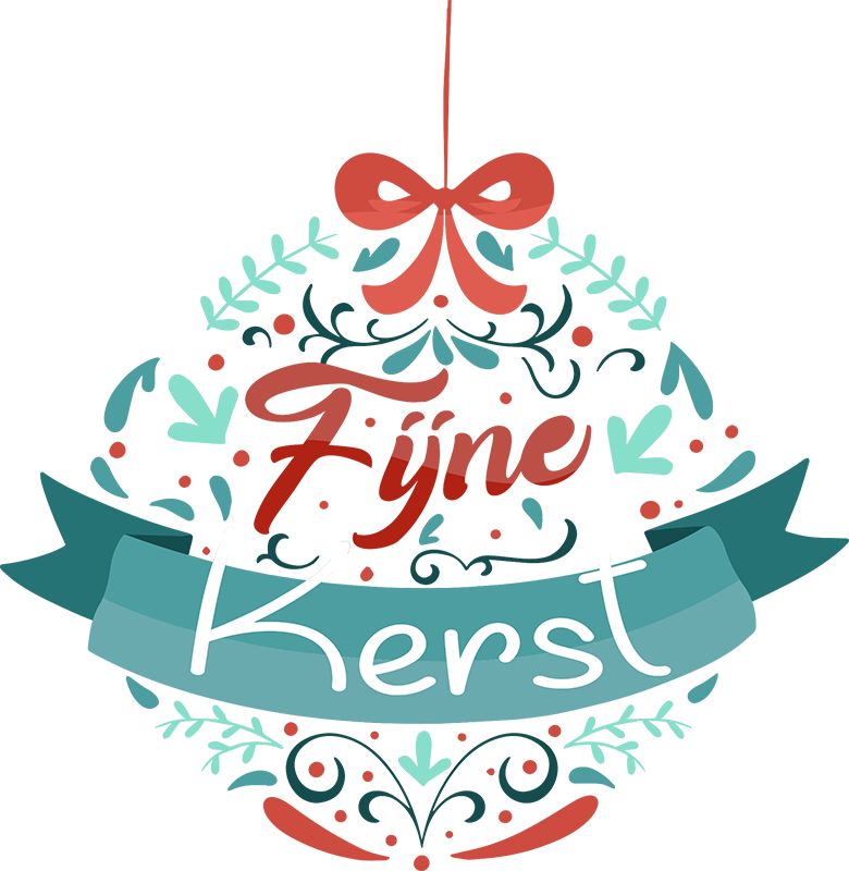 Kerst raamstickers in de vorm van een bal - TenStickers