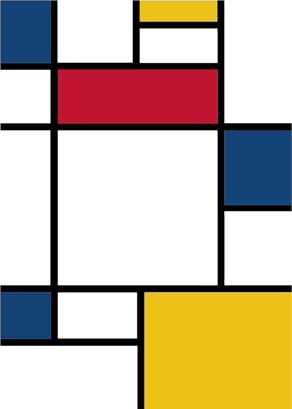 Mondrian Art Window Sticker Tenstickers