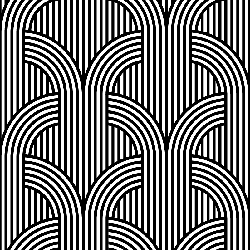 Line pattern Abstract Wall Sticker - TenStickers