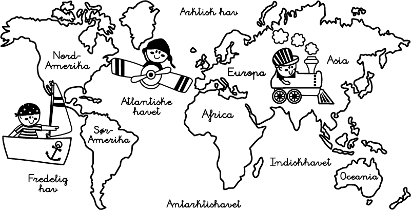 Enkel klode klistremerke for verdenskart - Tenstickers