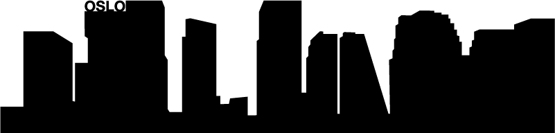 Oslo skyline silhuett klistremerke - Tenstickers