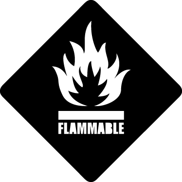 Flammable Icon Sticker - TenStickers