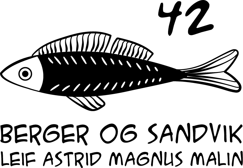 Familie fisk postkasse klistremerke - Tenstickers