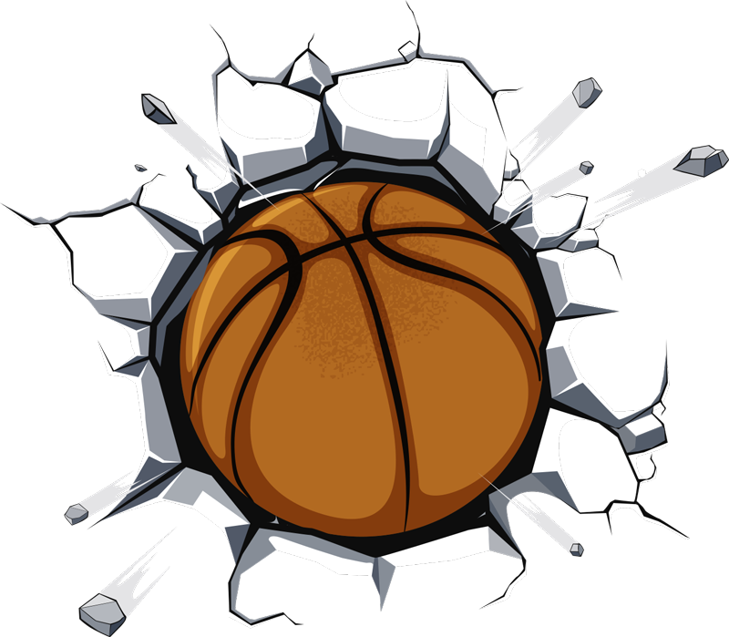 Basketball sticker of the wall - TenStickers