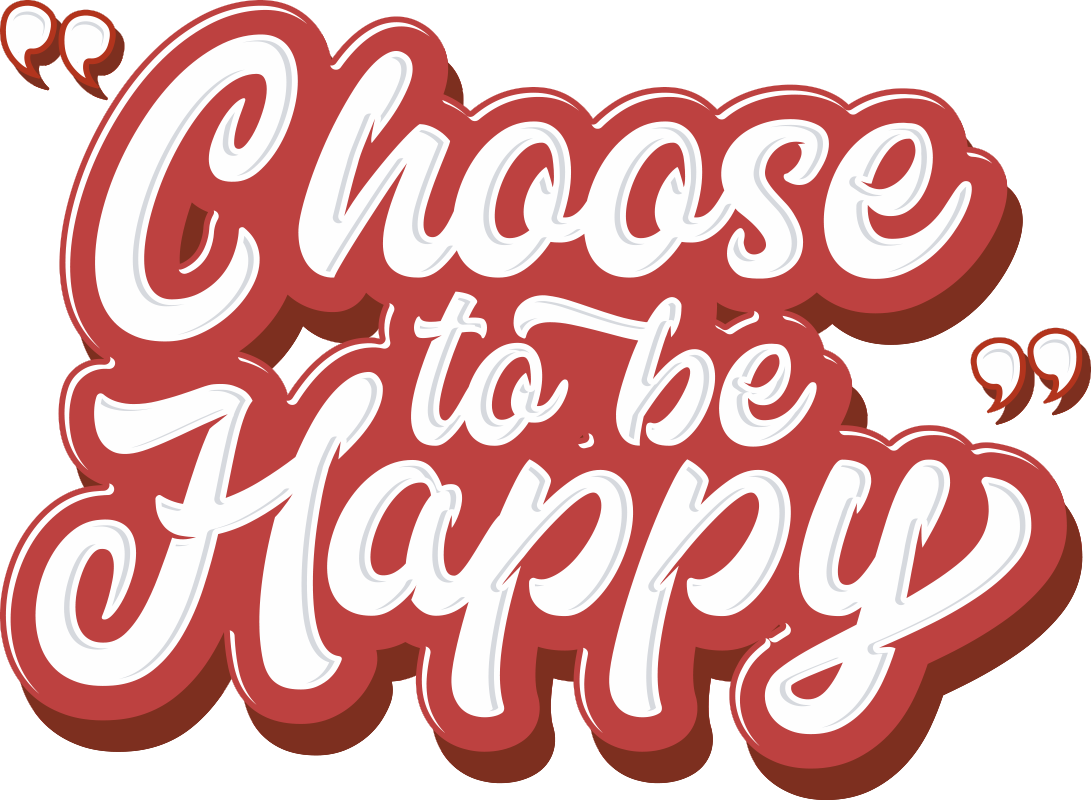 Choose To Be Happy Fridge Sticker Tenstickers