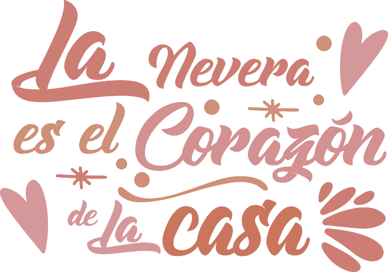 Vinilo para nevera corazón de la casa - TenVinilo