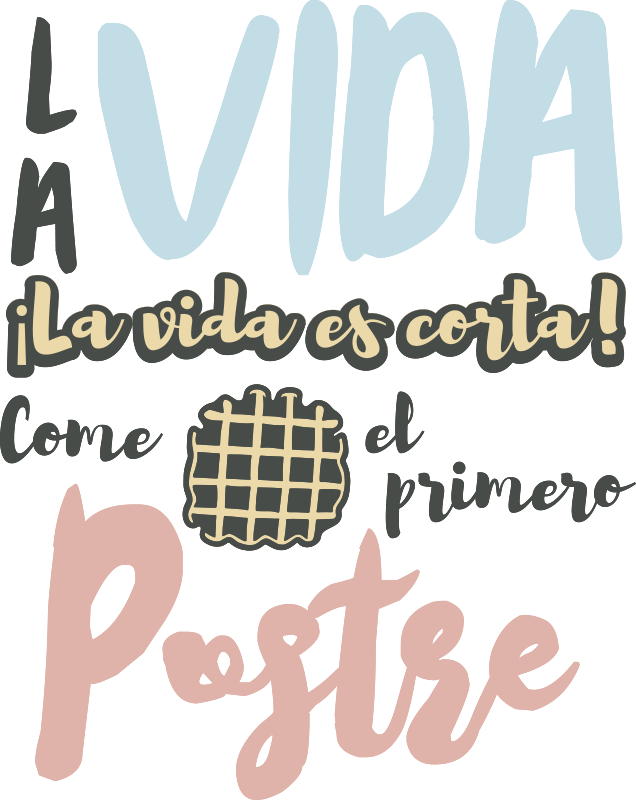 Vinilo para nevera la vida es corta - TenVinilo