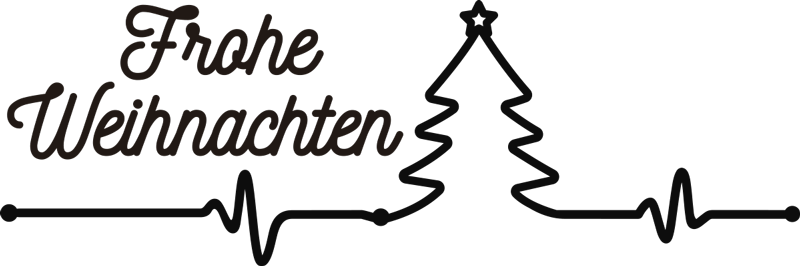 Weihnachtsaufkleber Herzschlag Text - TenStickers