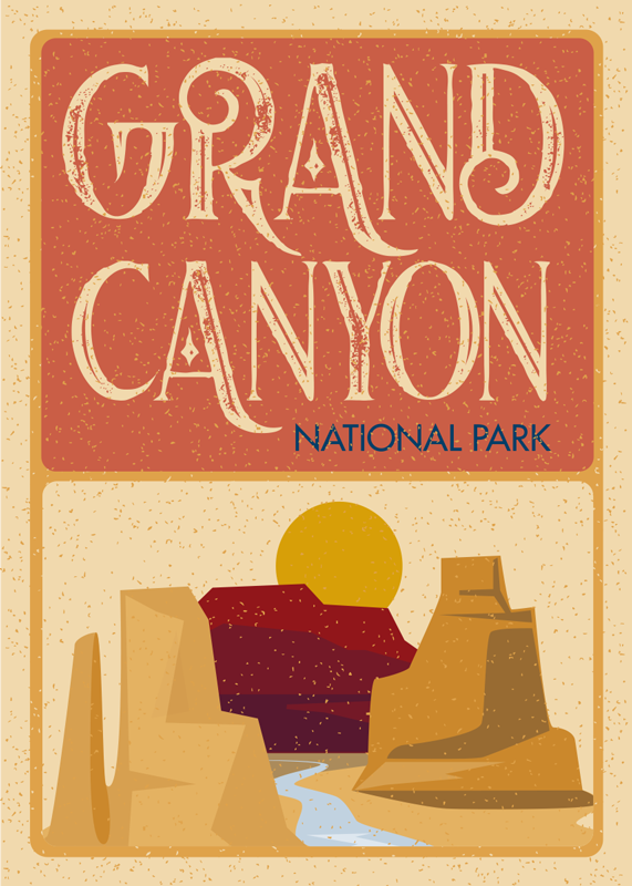 Grand Canyon city and country sticker - TenStickers