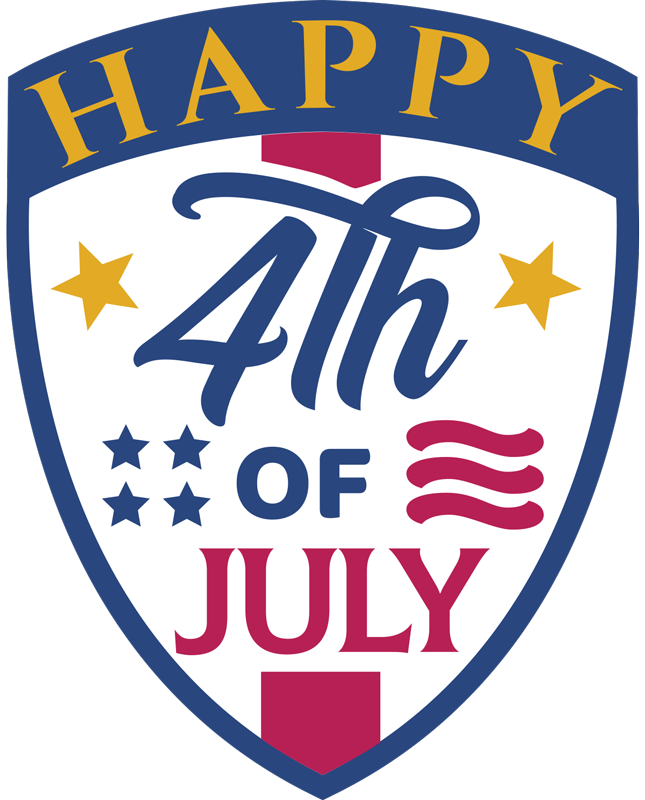 Happy 4th July car sticker - TenStickers