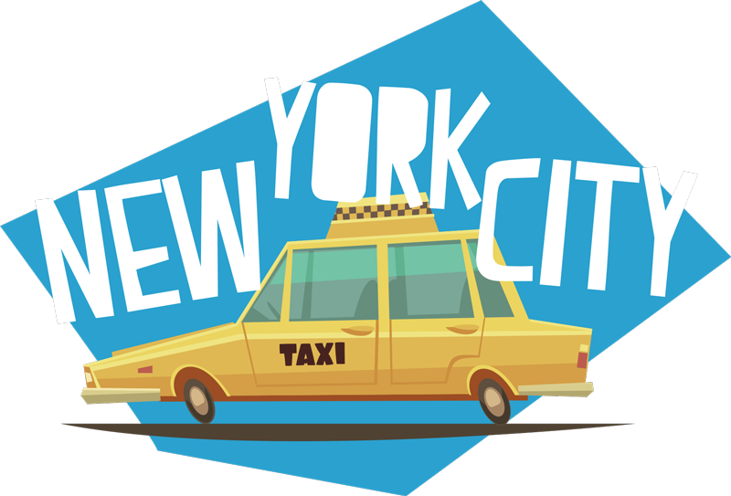 Taxi in New York wall sticker - TenStickers