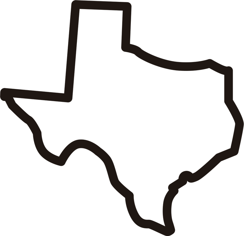 Texas outline wall decal - TenStickers