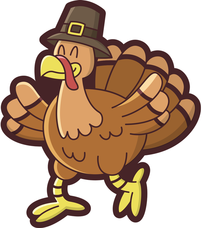 Thanksgiving turkey holiday wall sticker - TenStickers