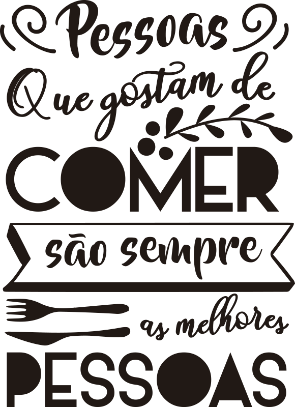 Autocolantes para cozinha As Melhores Pessoas - TenStickers