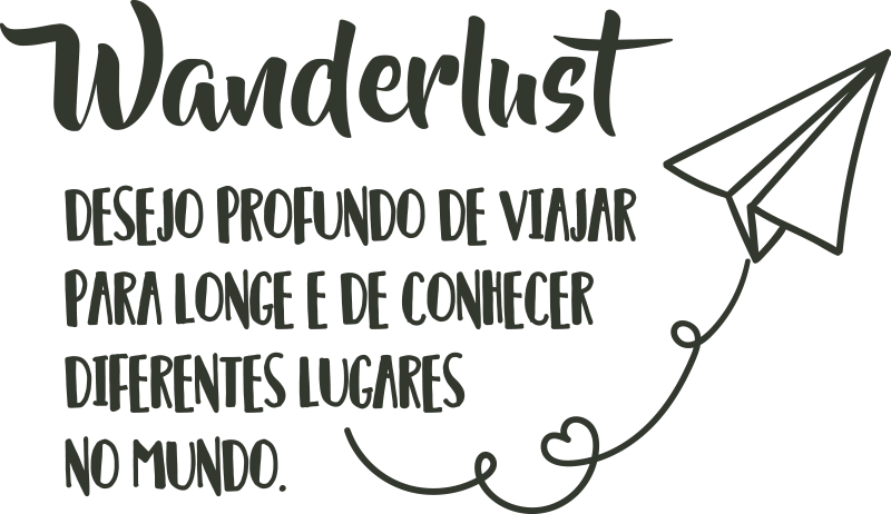 Vinil de outros textos Definição Wanderlust - TenStickers