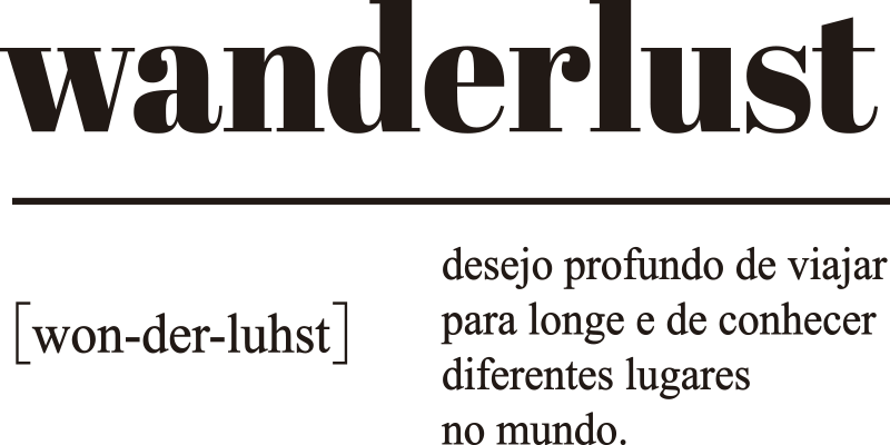 Autocolantes textos Definição de Wanderlust - TenStickers