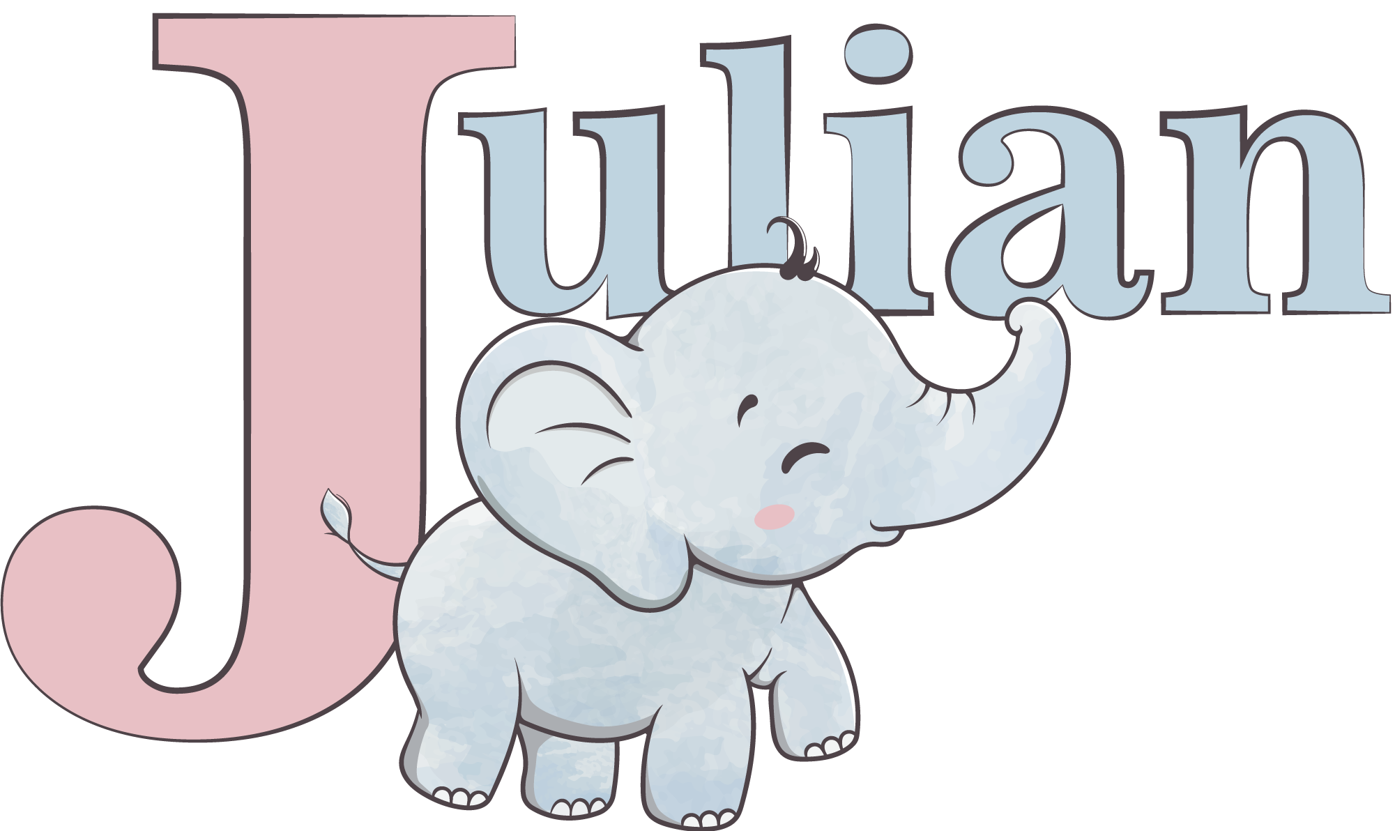Sticker Animal Jungle elephant - TenStickers