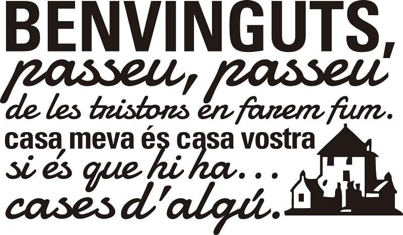 Vinilo para puerta benvinguts Jaume Sisa - TenVinilo