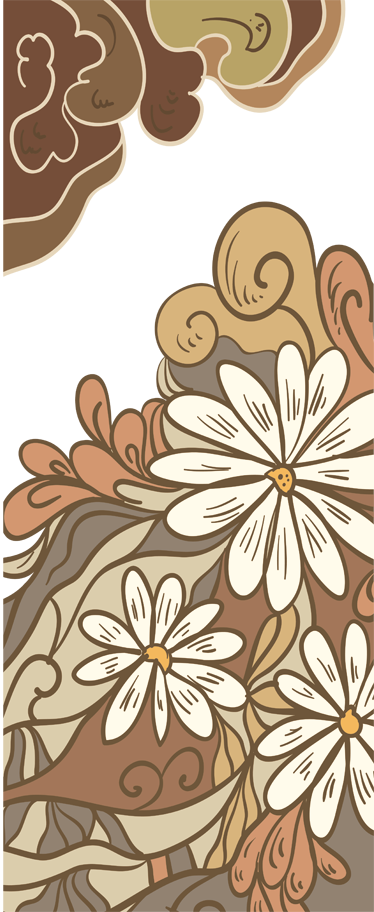 Risanje cvetov nalepka - TenStickers