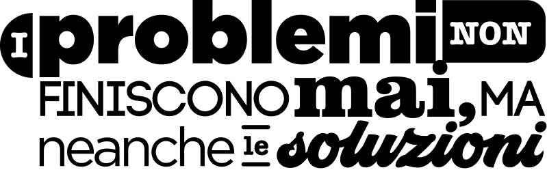 Scritta adesiva parete Problemi e Soluzioni - TenStickers