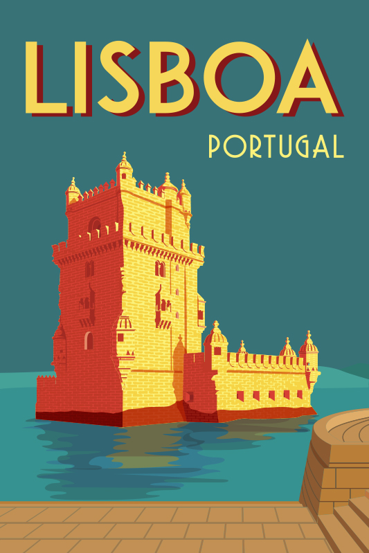 Vinil de cidades e países Portugal Vintage - TenStickers
