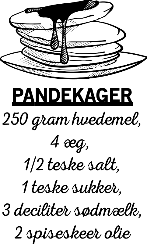 Pandekager opskrift vægklistermærke - TenStickers