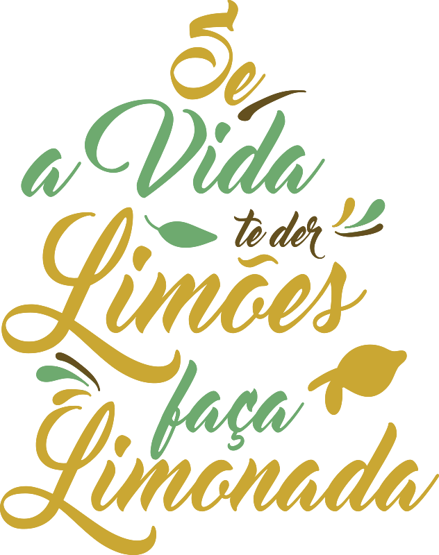 Vinil de outros textos Se a vida te der limões - TenStickers