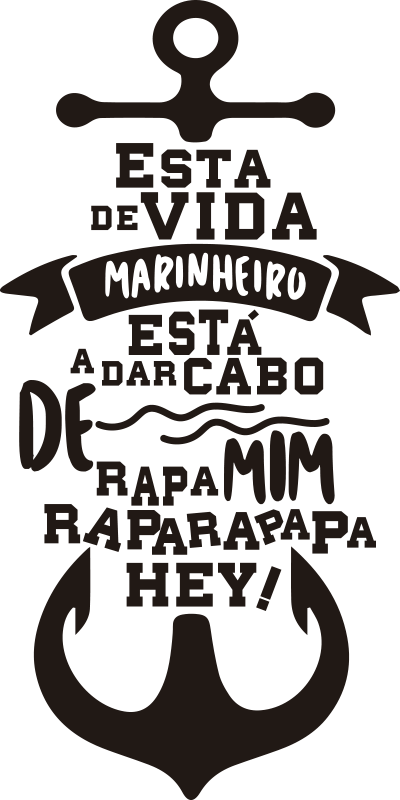Vinis de letras de canções Vida de Marinheiro - TenStickers