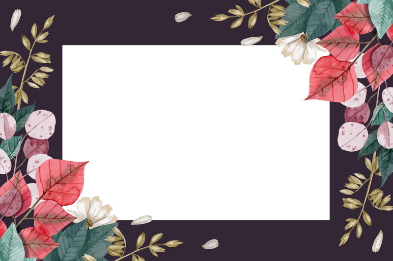 Vinilo espejo marco floral - TenVinilo