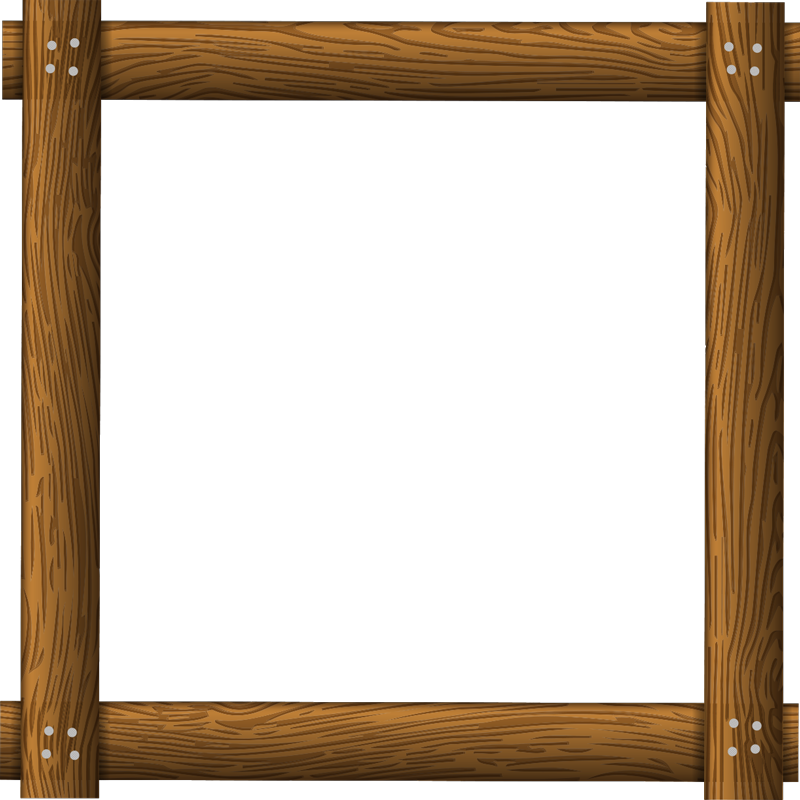 Vinilo redondo marco de espejo de madera - TenVinilo