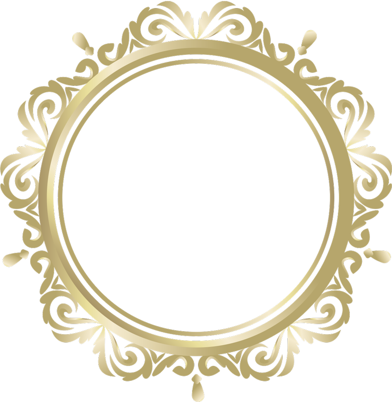 Vinilo espejo con marco circular - TenVinilo