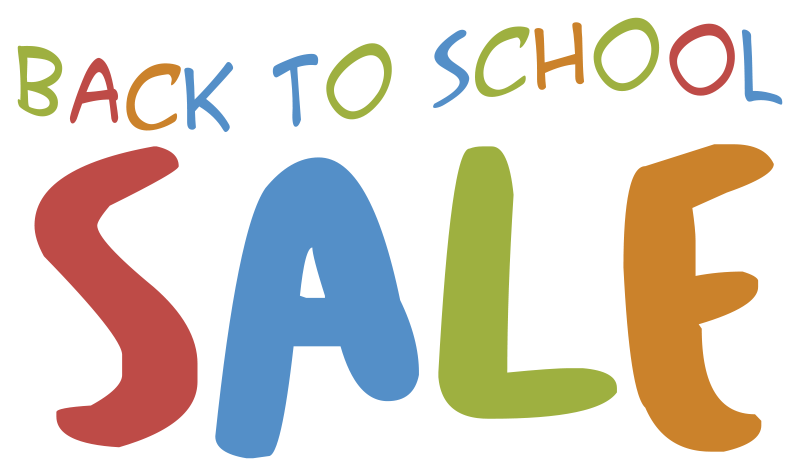 Back to school sale text sticker - TenStickers