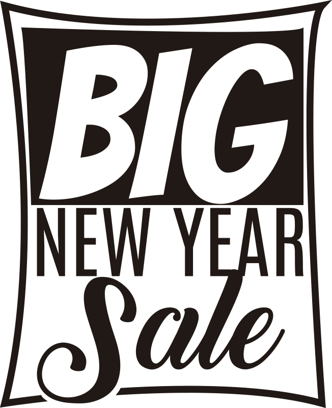 Festive New year sale sale sticker - TenStickers