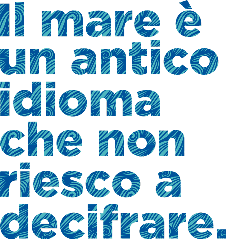Adesivo da parete frase sul mare TenStickers