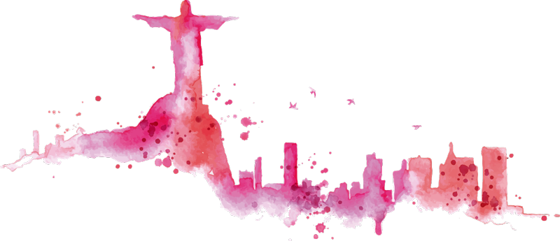 Rio de janeiro horizonte linha do horizonte silhueta - TenStickers