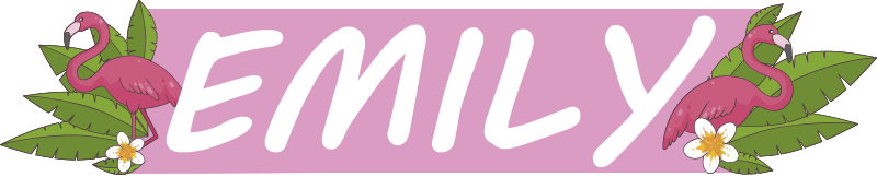 Pegatina personalizada para bicicleta flamencos - TenVinilo