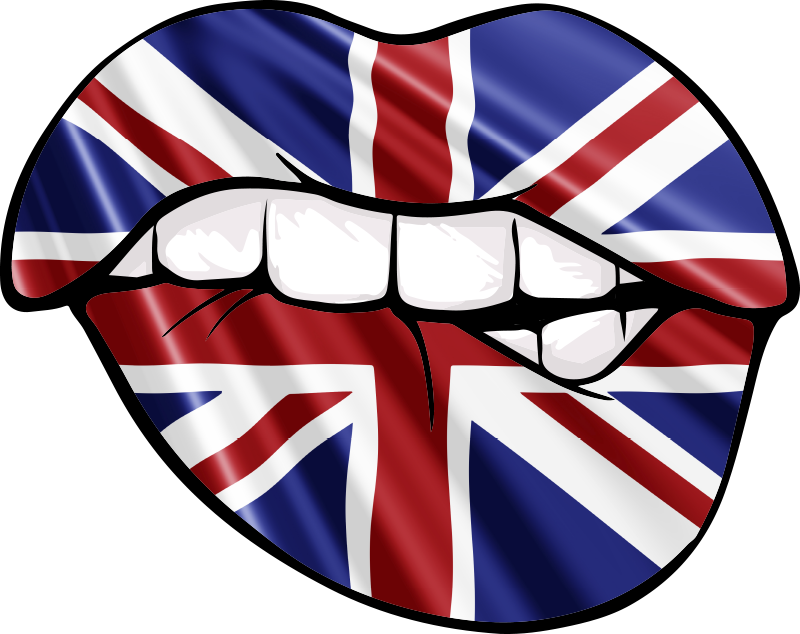 Sexy Union Jack lips Adult Sticker - TenStickers