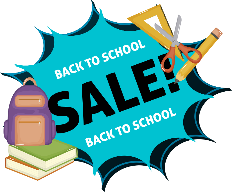 Back to school sale Wall Text Sticker - TenStickers