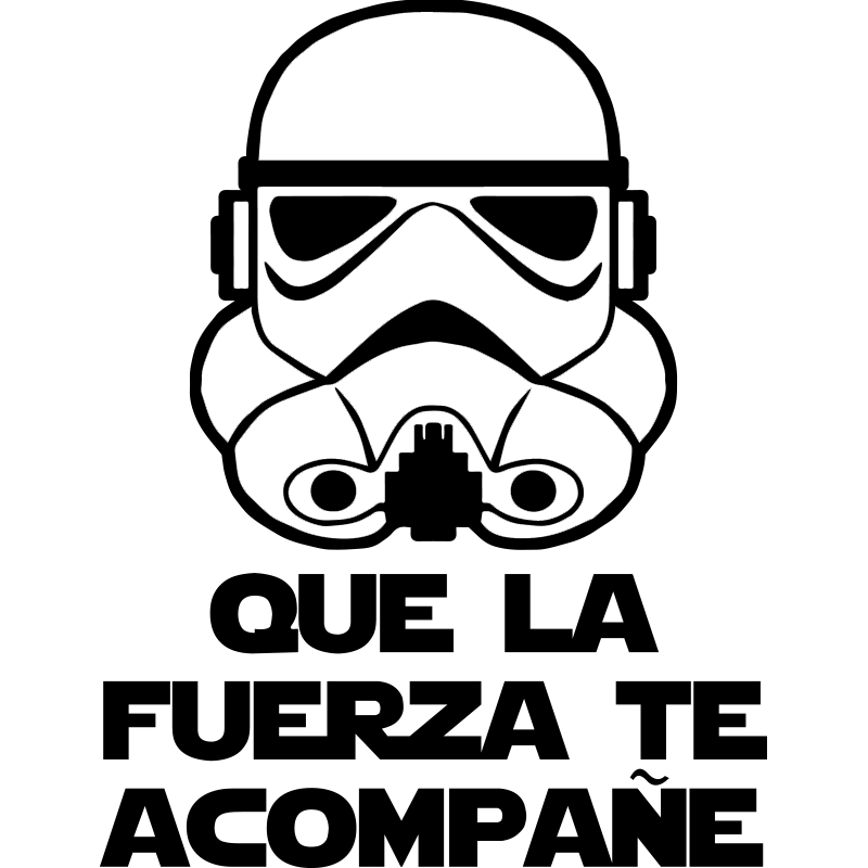 Vinilo para baño frase que la fuerza esté contigo - TenVinilo
