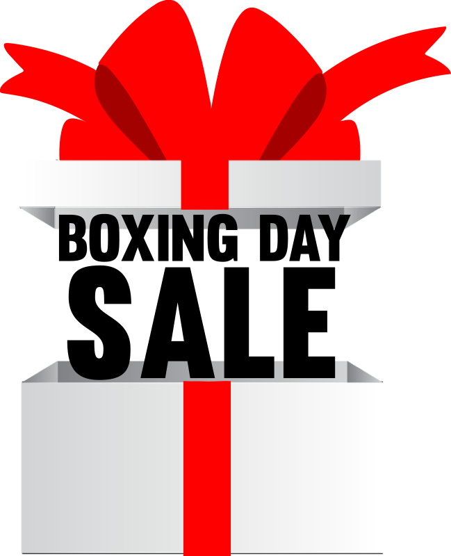 Boxing day present window sticker - TenStickers