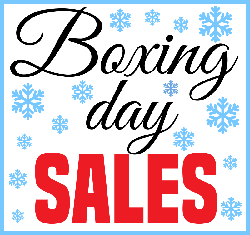 Boxing day snowflakes window sticker - TenStickers