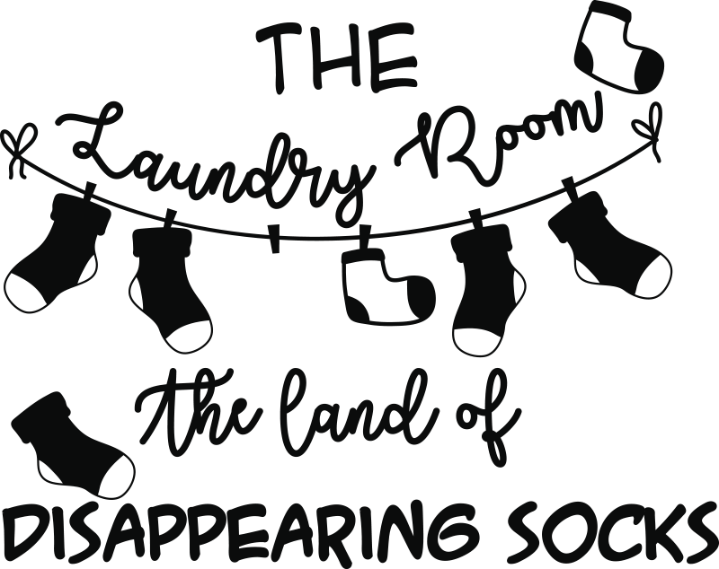 The laundry room home text wall sticker - TenStickers