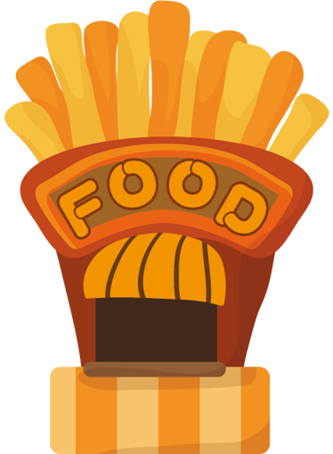 Tenstickers Sticker Fast Food Frietjes Restaurant tenstickers kopen in de aanbieding